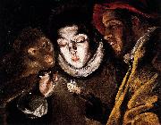 El Greco Allegory with a Boy Lighting a Candle in the Company of an Ape and a Fool painting